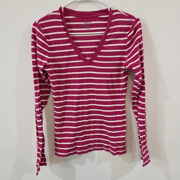 Old Navy Tops - Vintage Y2K Old‎ Navy Womens Top Size Medium Striped Preppy 90S Colorful Pink